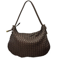 Monica Woven Italian Leather Hobo Bag