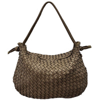 Monica Woven Italian Leather Hobo Bag