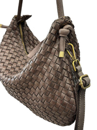 Monica Woven Italian Leather Hobo Bag