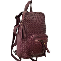 Norvella Woven Washed Calf Leather Backpack