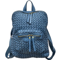 Norvella Woven Washed Calf Leather Backpack