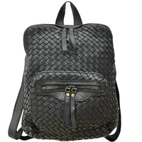 Norvella Woven Washed Calf Leather Backpack