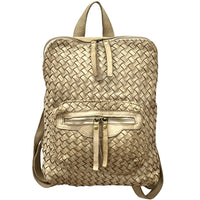 Norvella Woven Washed Calf Leather Backpack