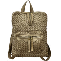Norvella Woven Washed Calf Leather Backpack