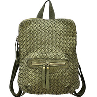 Norvella Woven Washed Calf Leather Backpack