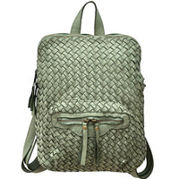 Norvella Woven Washed Calf Leather Backpack