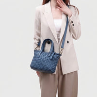 Tessia Woven Italian Leather Crossbody Tote