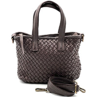 Tessia Woven Italian Leather Crossbody Tote