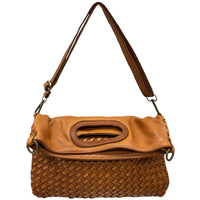 Calista Convertible Woven Italian Leather Bag