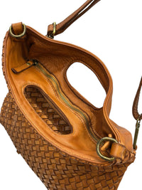 Calista Convertible Woven Italian Leather Bag