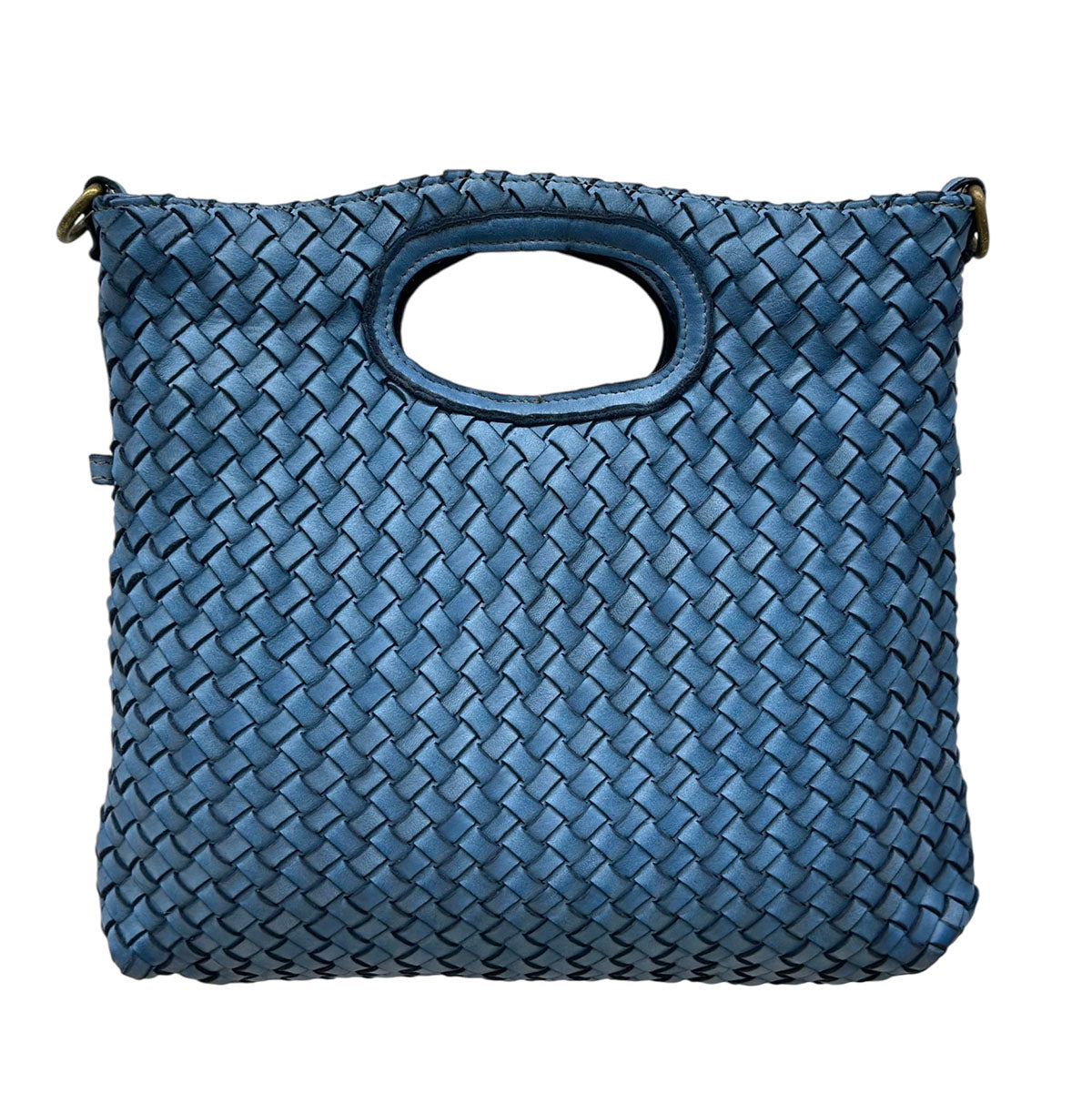 Calista Convertible Woven Italian Leather Bag