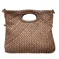 Calista Convertible Woven Italian Leather Bag