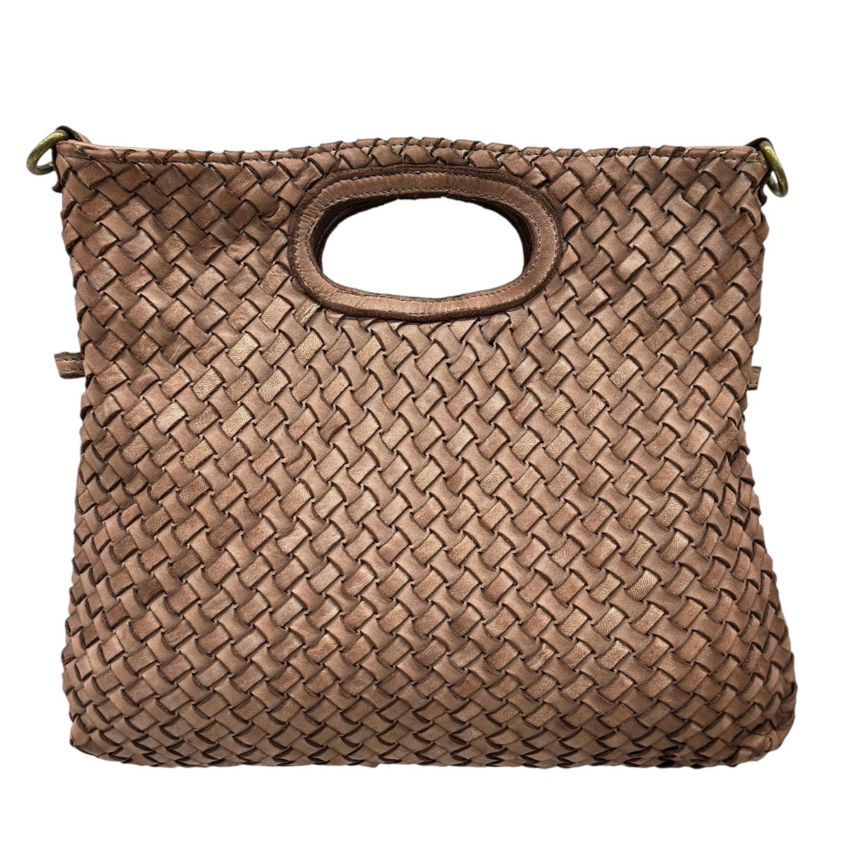 Calista Convertible Woven Italian Leather Bag