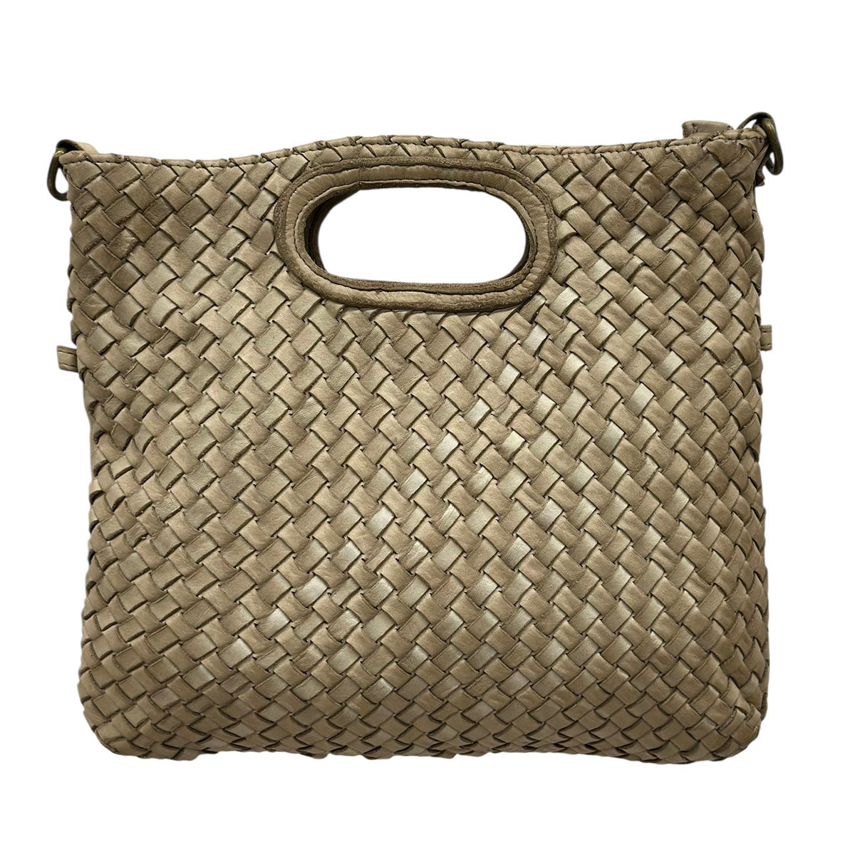 Calista Convertible Woven Italian Leather Bag