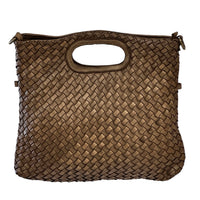 Calista Convertible Woven Italian Leather Bag