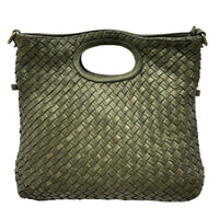 Calista Convertible Woven Italian Leather Bag