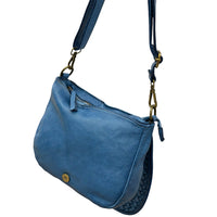 Velisia Woven Cow Leather Saddle Bag
