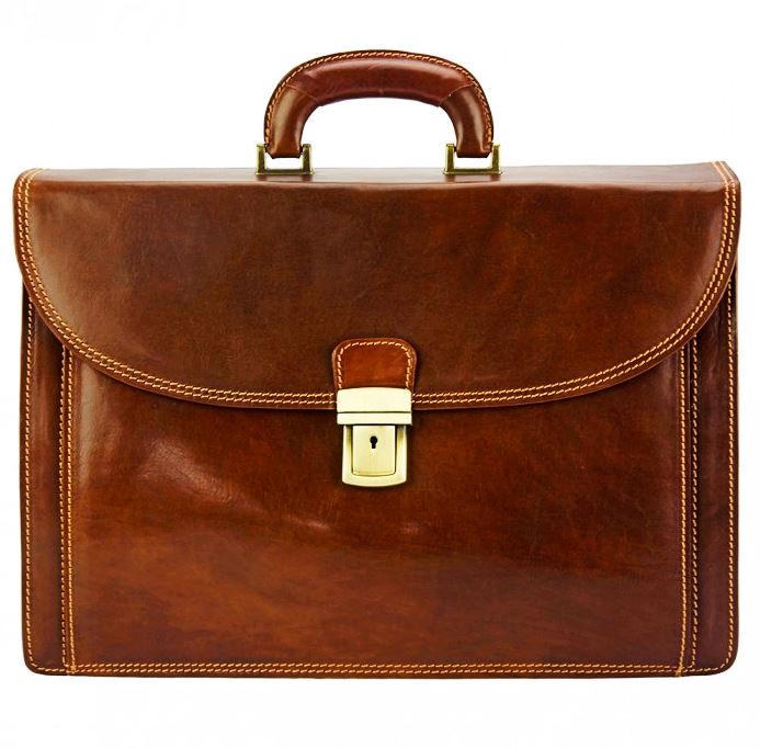 Carry Your Success in Style: Leather Italiano Brown Leather Briefcase Collection