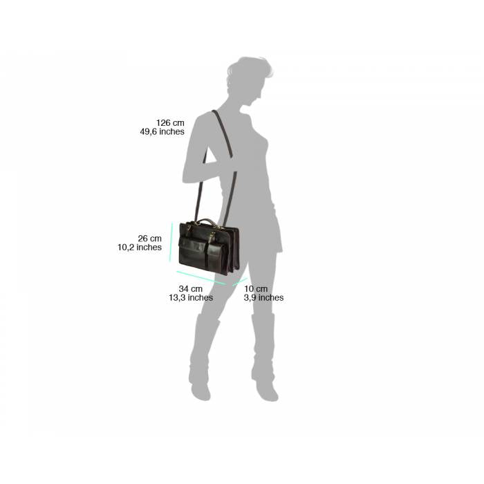 Luxurious Italiano briefcase in black for businesswomen