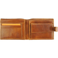 Interior view of the Martino V leather wallet in tan