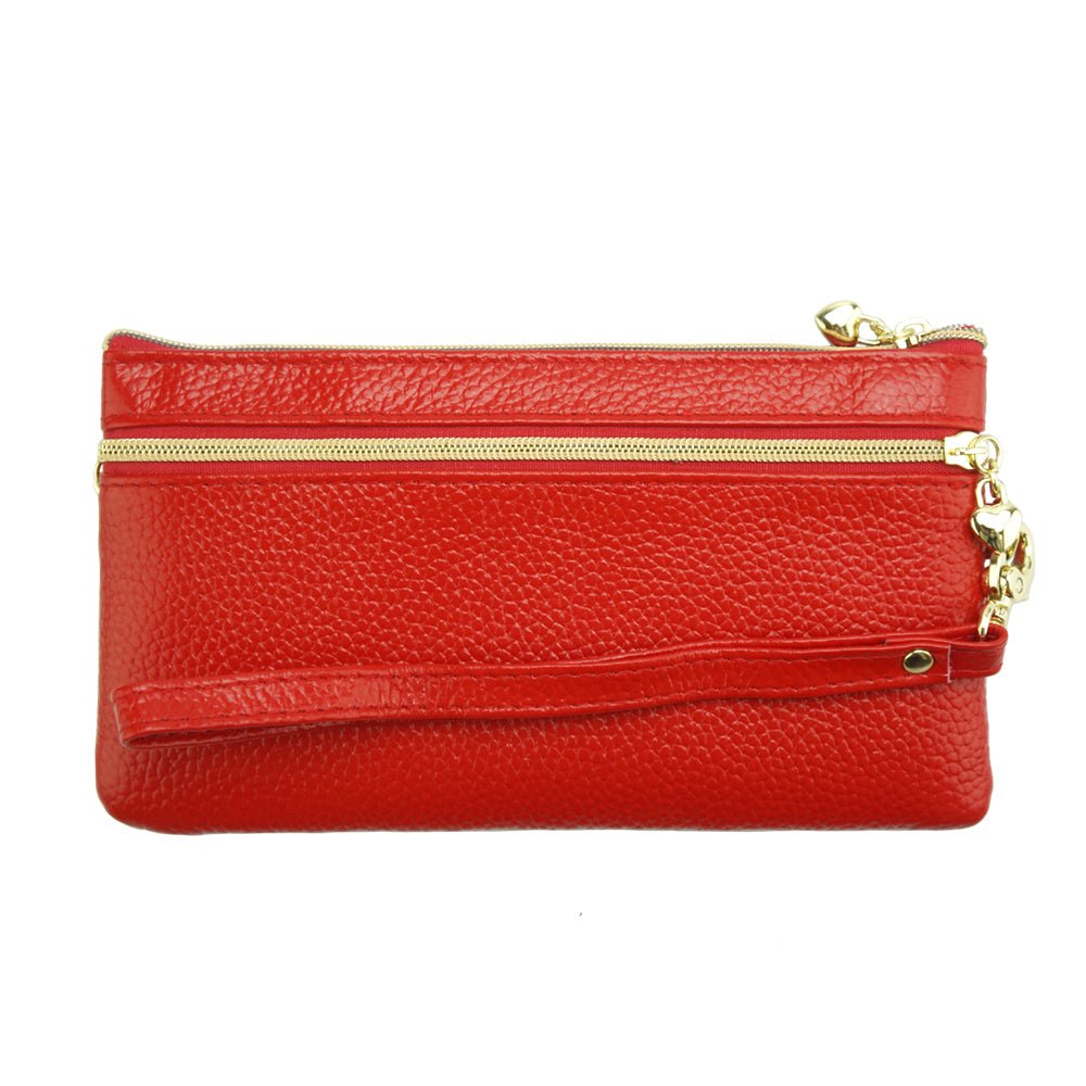 red leather wallet