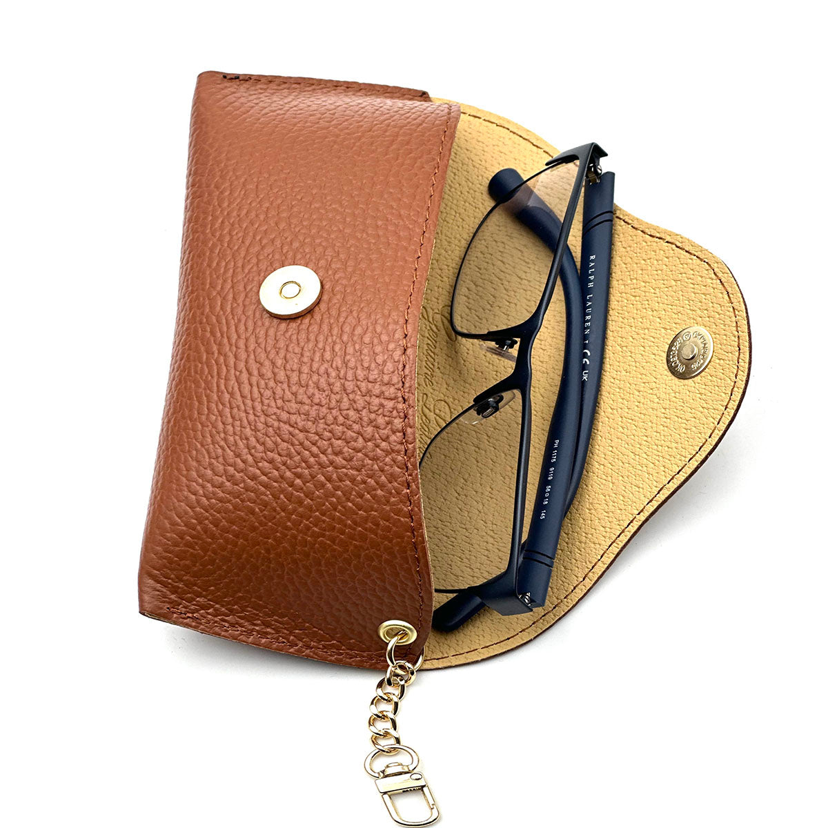 Lisetta Clip-On Italian Leather Glasses Case