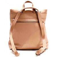 Taormina Pink Italian Leather Backpack - Back View