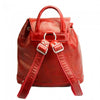 Back view of the Tropea red leather backpack