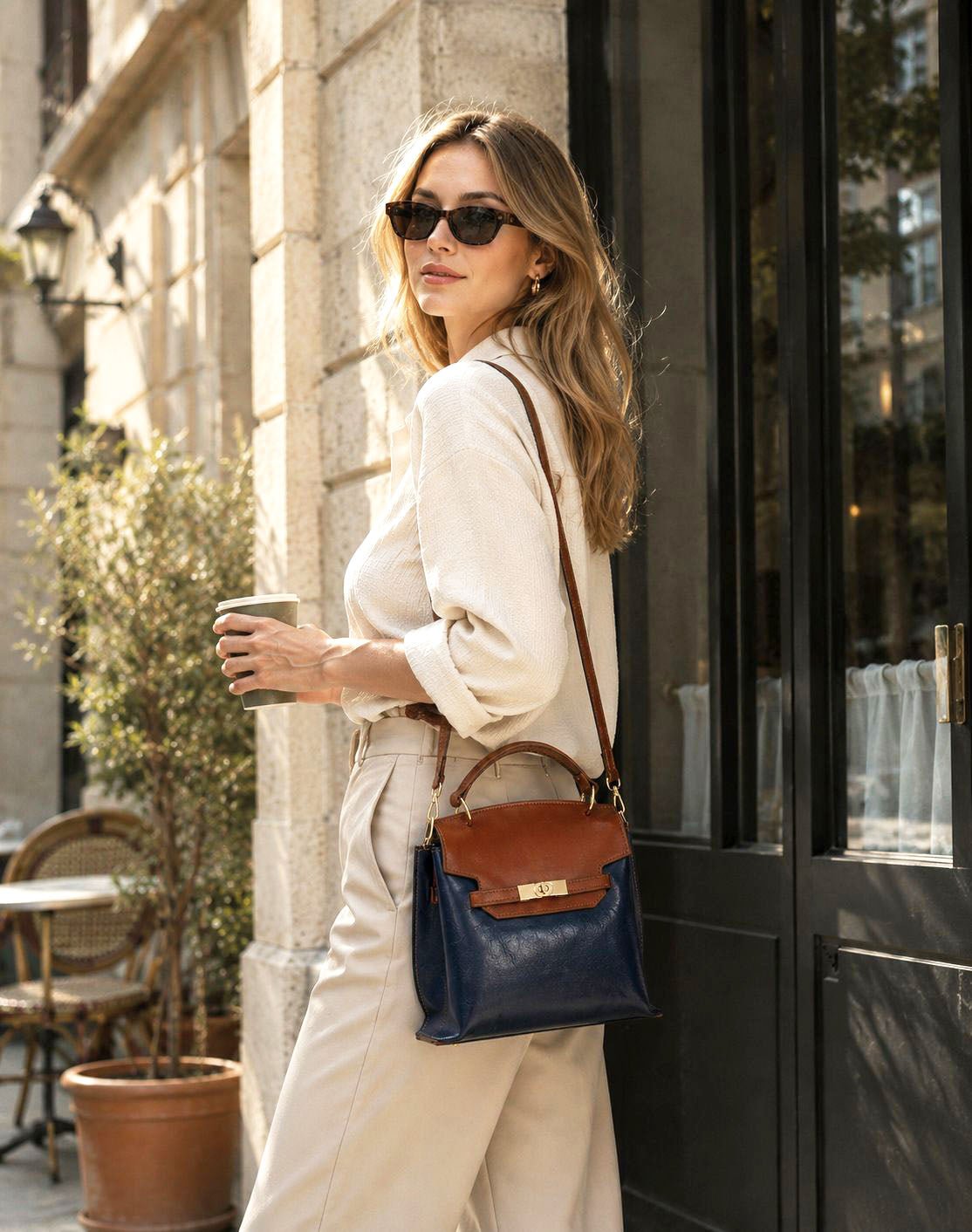 Adelasia Hand-Dyed Italian Leather Top Handle Bag - Leather Italiano