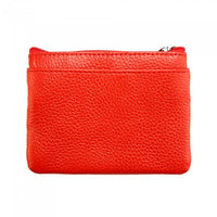 Back view of Alberobello light red wallet in calf leather