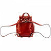 Back view of Amalfi Red Leather Backpack Purse