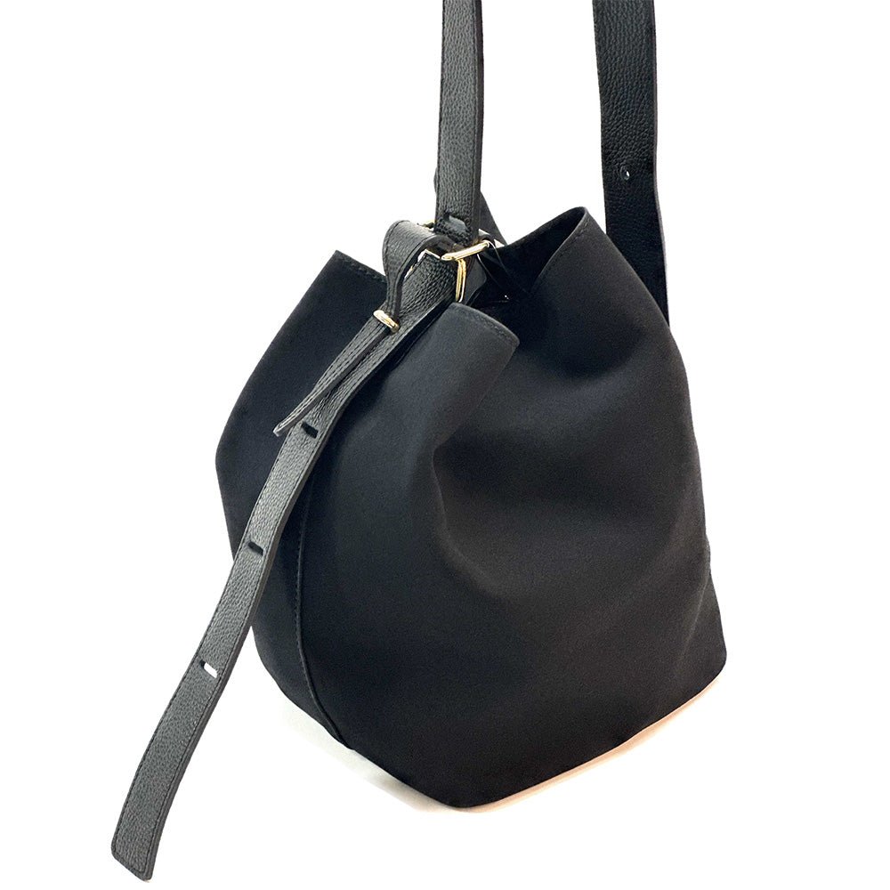 Amalia Suede Leather Bag - Leather Italiano