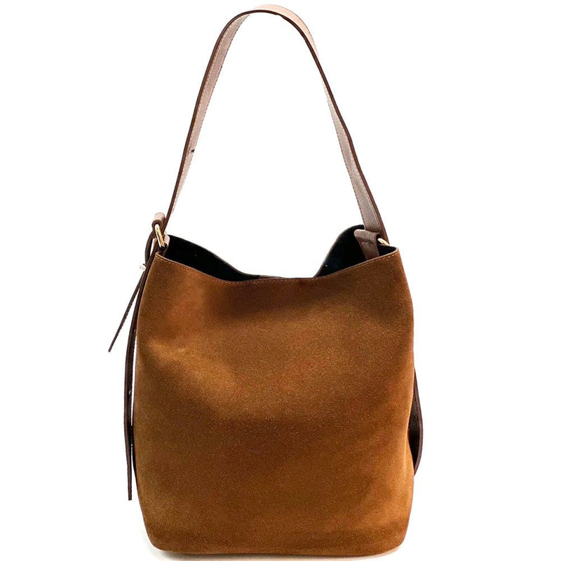 Amalia Suede Leather Bag - Leather Italiano