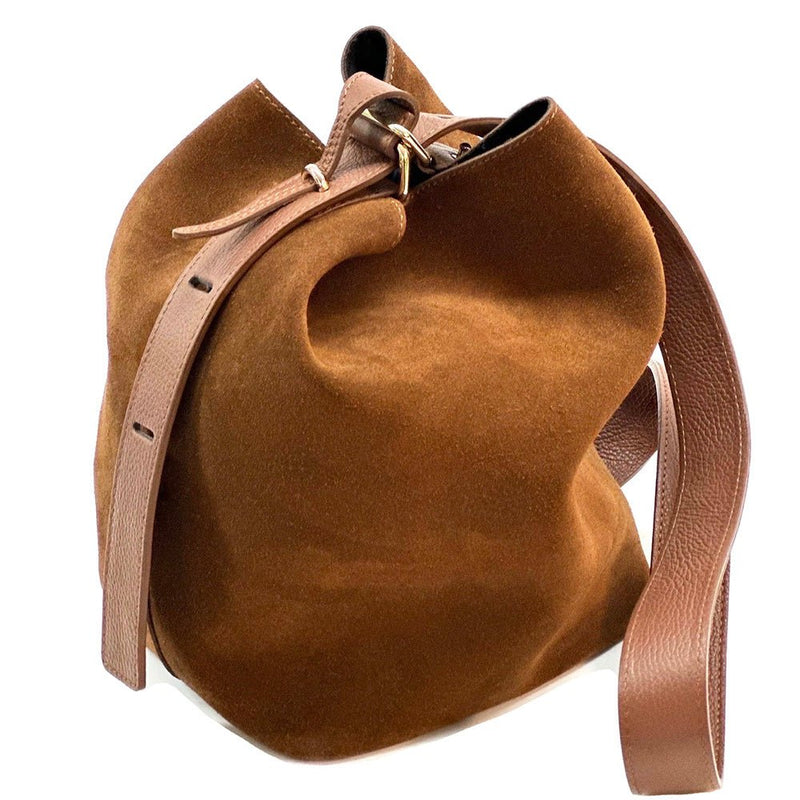 Amalia Suede Leather Bag - Leather Italiano