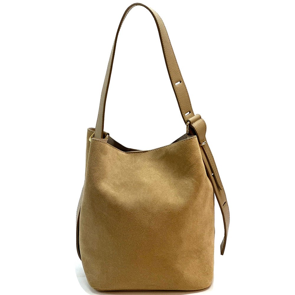 Amalia Suede Leather Bag - Leather Italiano