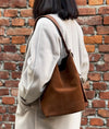 Amalia Suede Leather Bag - Leather Italiano