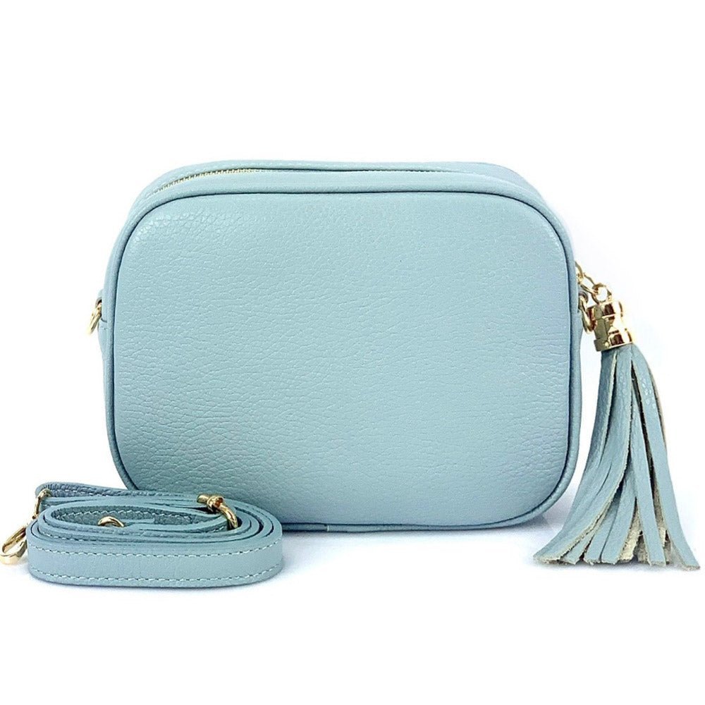 Amara Light Green leather shoulder bag - Leather Italiano