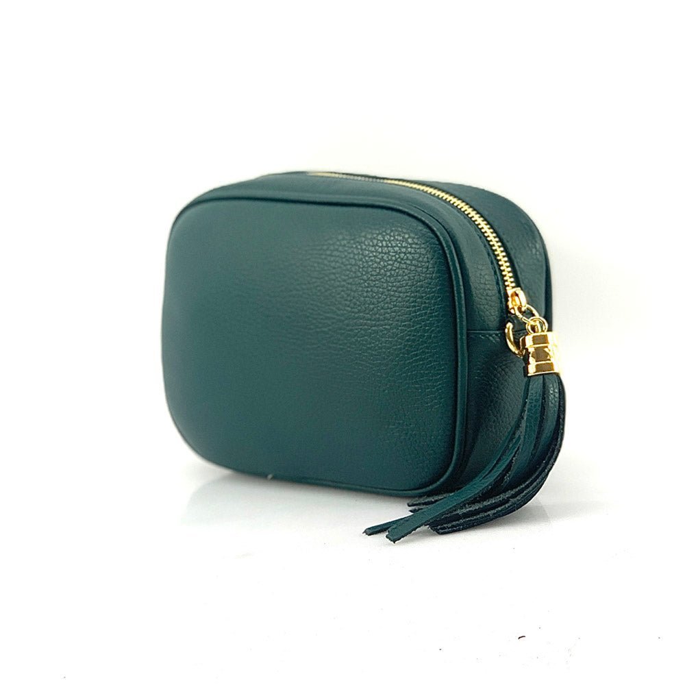 Amara Light Green leather shoulder bag - Leather Italiano