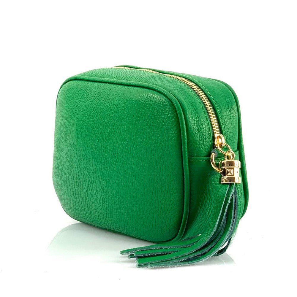 Amara Light Green leather shoulder bag - Leather Italiano