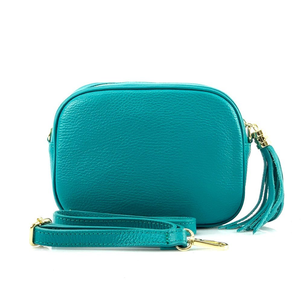 Amara Light Green leather shoulder bag - Leather Italiano