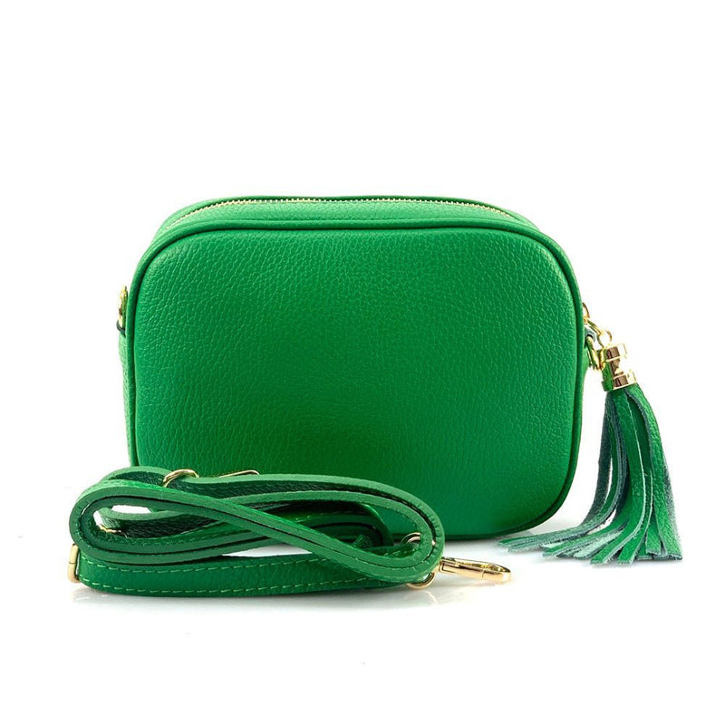 Amara Light Green leather shoulder bag - Leather Italiano