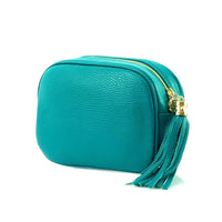 Amara Light Green leather shoulder bag - Leather Italiano