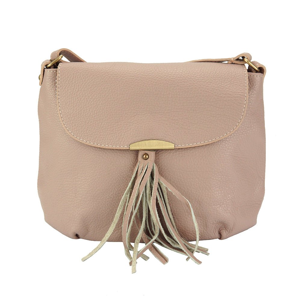 Angelica Pink Soft Leather Hobo Bag - Leather Italiano