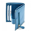 Open view of Arezzo Azure Leather Credit Card Holder