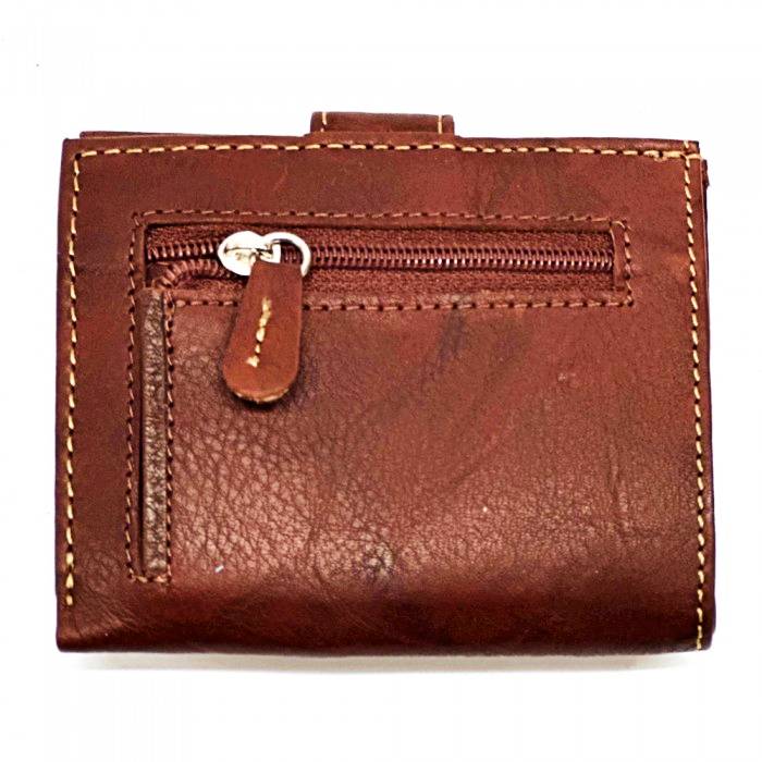 Back view of the Arezzo Brown Leather Credit Card Holder