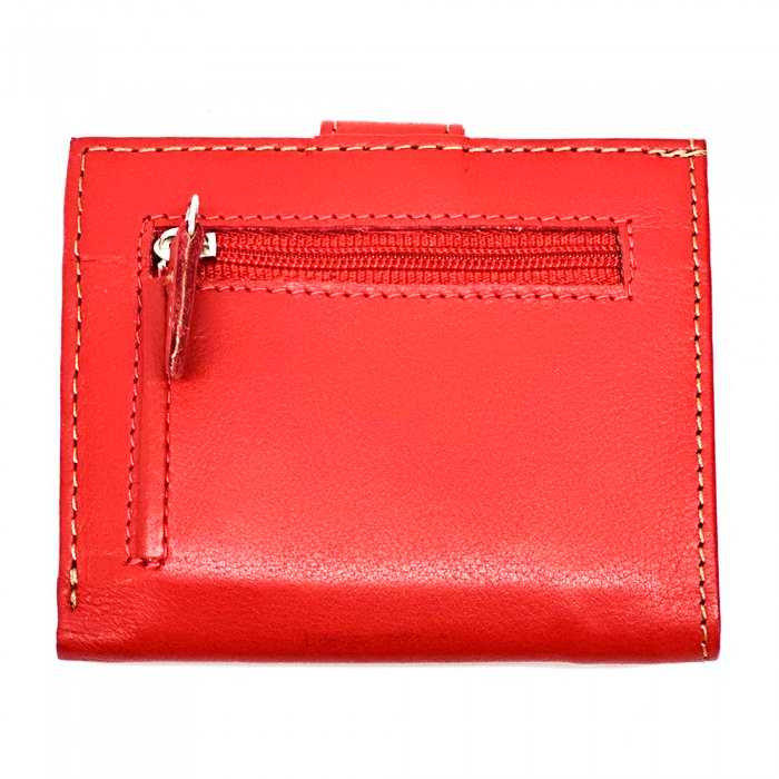 Back view of the Arezzo Light Red Leather Credit Card Holder