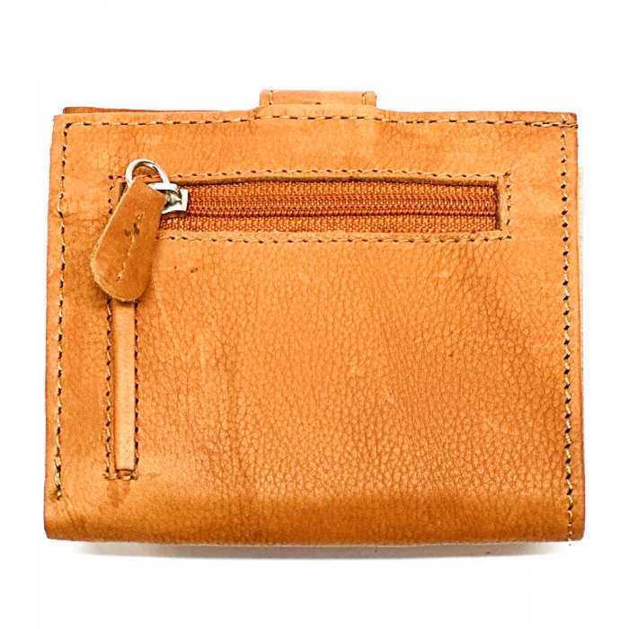 Back view of Arezzo Tan Leather Credit Card Holder