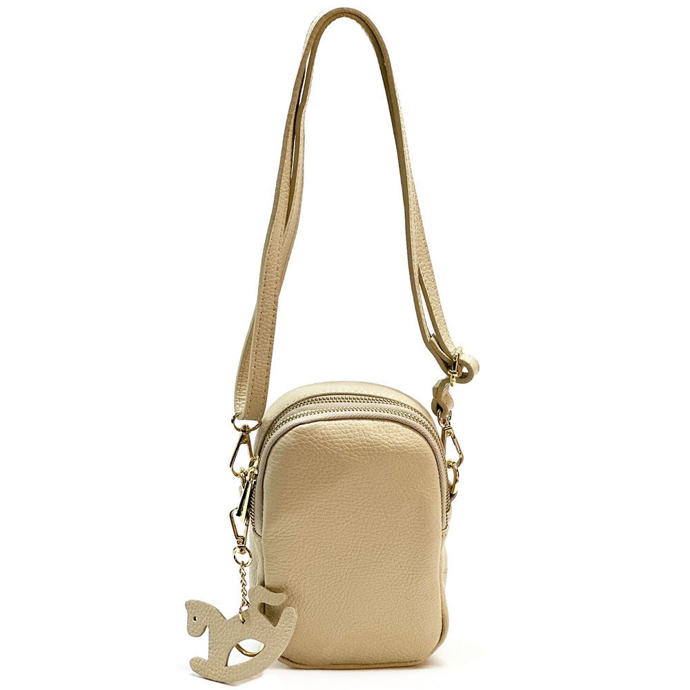 Argelia Mini Italian Leather Crossbody Bag - Handcrafted in Florence - Leather Italiano