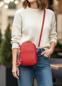 Argelia Mini Italian Leather Crossbody Bag - Handcrafted in Florence - Leather Italiano