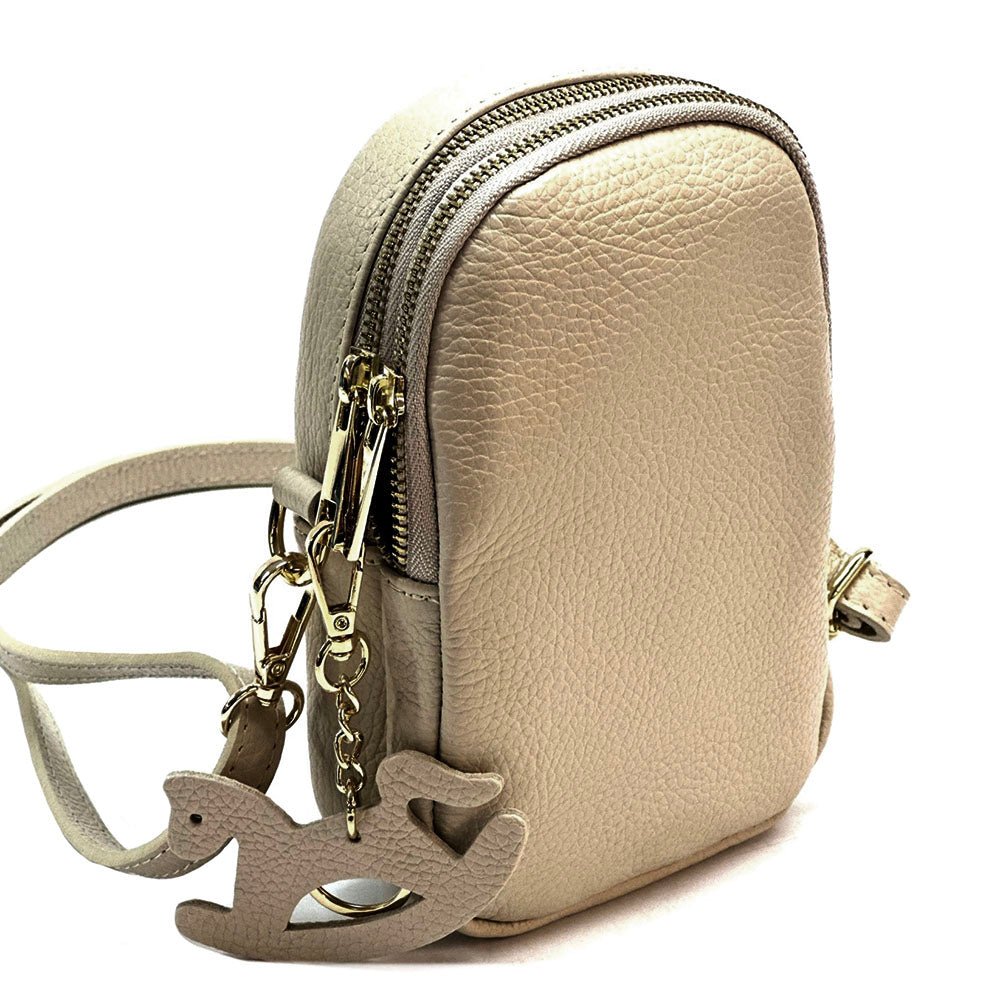 Argelia Mini Italian Leather Crossbody Bag - Handcrafted in Florence - Leather Italiano